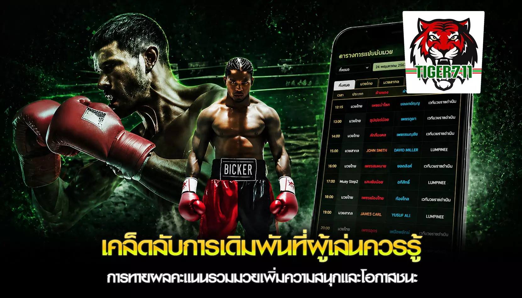 แทงมวยแบบทายคะแนนรวม TIGER711